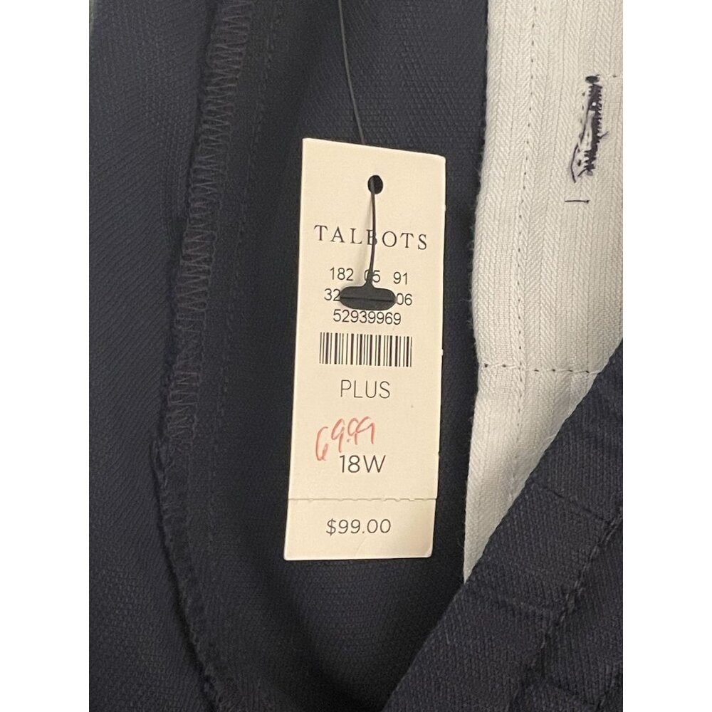 Talbots PLUS Size 18W Tencel Lyocell Baggy Drawstring Pants Comfy Office Career - Picture 3 of 11
